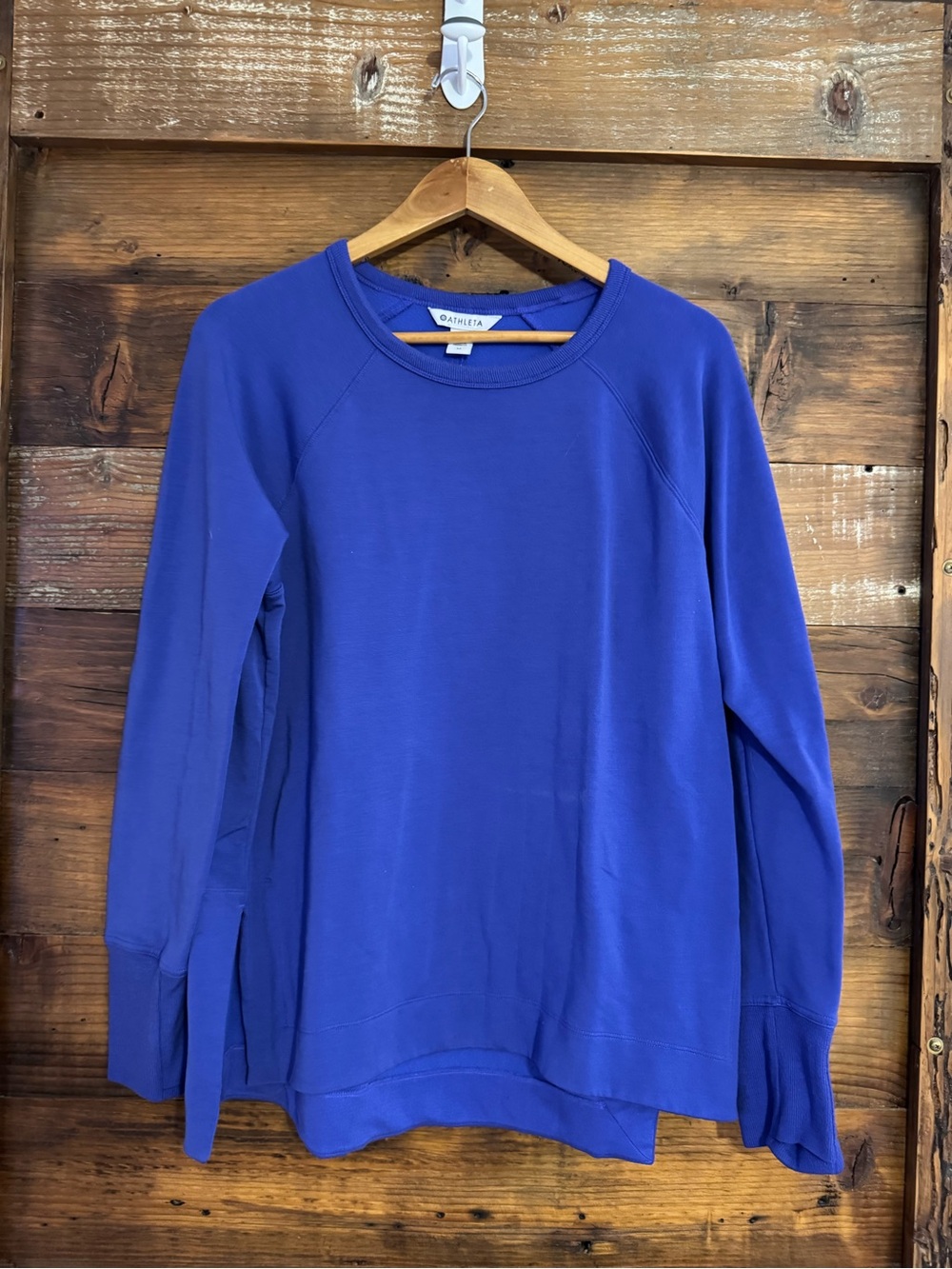 Athleta Coaster Luxe Recover Sweatshirt Blue Size M
